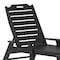 Flash Furniture Black Adjustable Chaise Lounger with Cupholder, 2PK 2-LE-HMP-2017-414-BK-GG - alternate 6